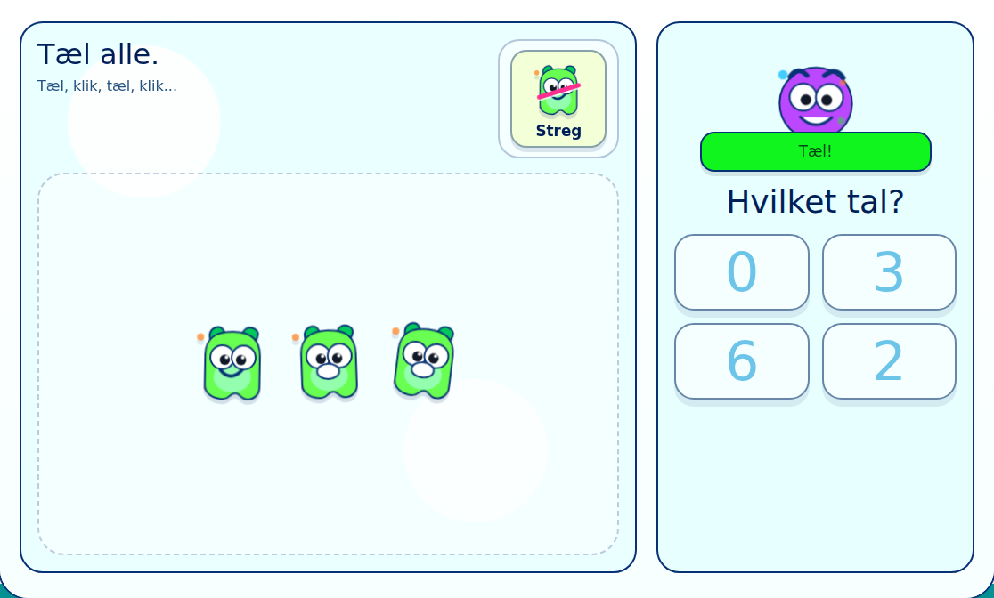 Screenshot fra Monster Tælleren